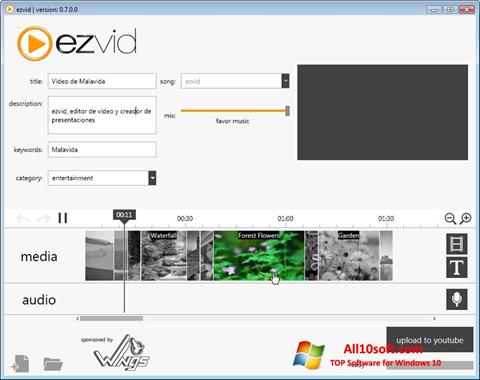 Captură de ecran Ezvid pentru Windows 10