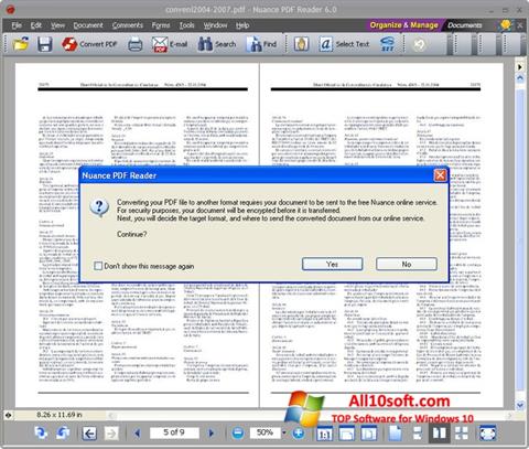 Captură de ecran Nuance PDF Reader pentru Windows 10
