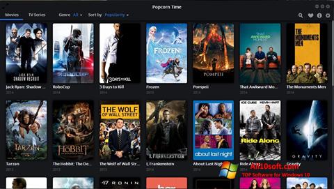 Captură de ecran Popcorn Time pentru Windows 10