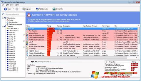 Captură de ecran Security Task Manager pentru Windows 10
