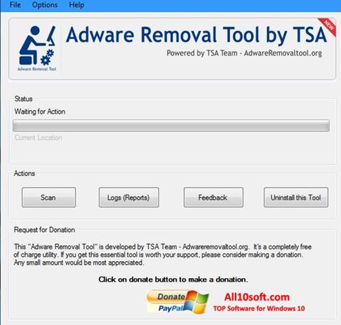 Captură de ecran Adware Removal Tool pentru Windows 10