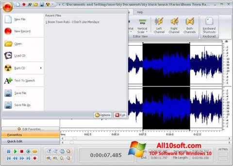 Captură de ecran Free Audio Editor pentru Windows 10