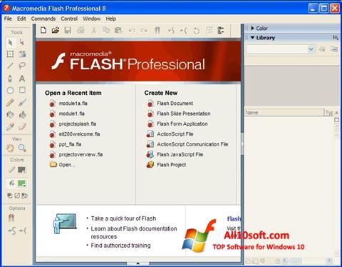 Captură de ecran Macromedia Flash Player pentru Windows 10