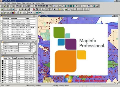 Captură de ecran MapInfo Professional pentru Windows 10