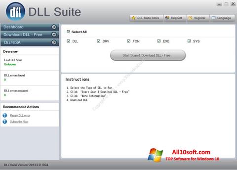 Captură de ecran DLL Suite pentru Windows 10