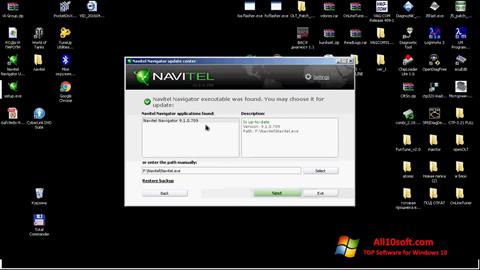 Captură de ecran Navitel Navigator Update Center pentru Windows 10