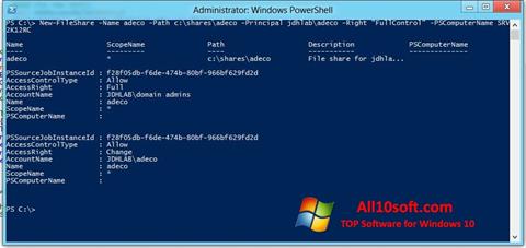 Captură de ecran Windows PowerShell pentru Windows 10